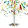 Relaxdays Party Popper 80 cm 5 St. Blau/Gelb/Rot