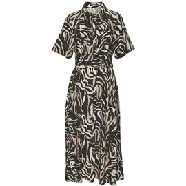 VIVANCE Hemdblusenkleid Blusenkleider Braun/Schwarz 42