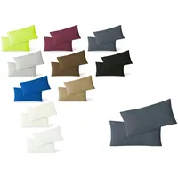 EXKLUSIV HEIMTEXTIL Kissenbezug Doppelpack mit Reißverschluss 40 x 80