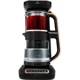 KARACA Robotea Pro 4 in 1 sprechender Automatik-Teekocher Wasserkocher und Filterkaffeebrühmaschine 2500W, Black Copper
