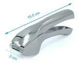 Intirilife 3-teiliges Set Knoblauchpresse mit Silikonschäler und Reinigungsbürste - 15.5 x 3 cm