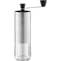 Tchibo manuelle Kaffeemühle, Silber/Schwarz/Transparent