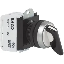 BACO BAL21MR03A L21MR03A Wahltaste Frontring Kunststoff, verchromt Schwarz 2 x 45° 1St.