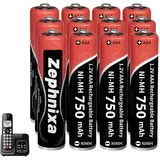 1.2V 750mAh NI-MH AAA Akku für Gigaset Panosonic Schnurlos DECT Telefon,Wiederaufladbare AAA Batterien für Gigaset Mobilteile,geringe Selbstentladung vorgeladen - 12 Stück