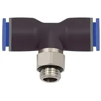 Riegler T-Steckverschraubung »Blaue Serie«, drehbar, G 1/2 außen Ø14