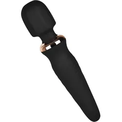 Massager aus Silikon, 23 cm, schwarz | bronze