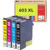D&C 4er Set Tintenpatronen kompatibel Epson XP-2100 XP-3100 WF-2810 – ersetzt 603XL – kein OEM