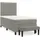 vidaXL Boxspringbett mit Matratze Hellgrau 100x200 cm Samt - Grau