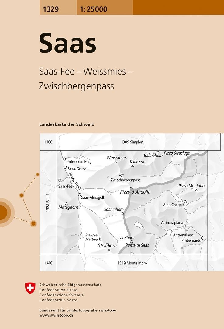 Landeskarte Der Schweiz Saas  Karte (im Sinne von Landkarte)
