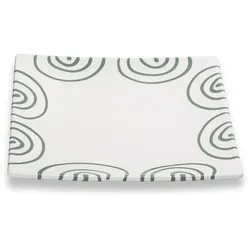 Gmundner Keramik Graugeflammt,Dessertteller Trend (20x20cm)