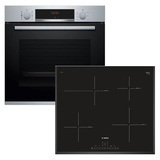 Bosch Einbau-Backofen Edelstahl mit Induktionskochfeld - autark, 60 cm