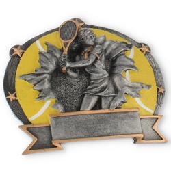 Pokalplakette Tennisspielerin Resinfigur 16,5cm