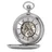 REGENT Taschenuhr mit Kette ⌀51mm Uhrwerk skelttiert Mineralglas P-769