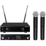 Omnitronic UHF-E2 Funkmikrofon-System 823.6/826.1MHz | Anmeldefreie 2-Kanal-Mikrofonanlage