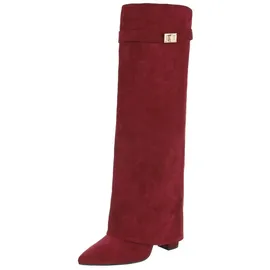 Ital-Design High-Heel-Stiefel Damen Weinrot 38