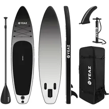 YEAZ SUP Board Set BLACK SANDS BEACH 320 x 76 x 15 cm grau