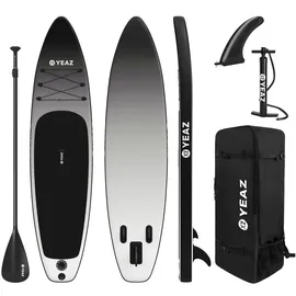 YEAZ SUP Board Set BLACK SANDS BEACH 320 x 76 x 15 cm grau