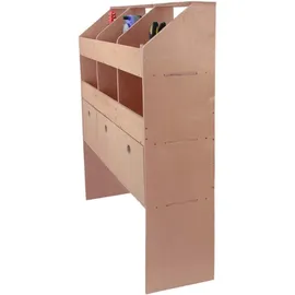 MONSTER SHOP Monster Racking Universal Fahrzeugausbau Kfz Autoregal Fahrzeugeinrichtung Regalsystem Regal Holzregal Regalsystem Transporter Lieferwagen Werkzeug... - Braun