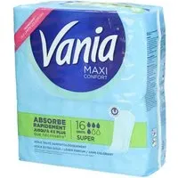 Vania Serviettes Hygiéniques, Maxi Confort, Super, 16 Serviette hygienique pc(s)