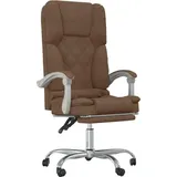 vidaXL Bürostuhl mit Massagefunktion Stoff Braun