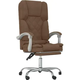 vidaXL Bürostuhl mit Massagefunktion Stoff Braun