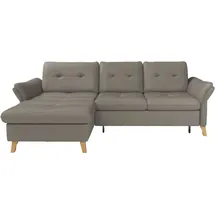 sit&more Ecksofa SIT & MORE "Göteborg", grau (delphine), B:268cm H:90cm T:176cm, Sofas, Ecksofa, Sitztiefenverstellung und Federkern, wahlweise mit Bettfunktion