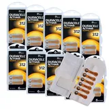 60 x Duracell ActivAir Typ 312 Hörgerätebatterien 10 x 6er-Blister 1,45V Braun