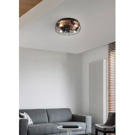 Trio Trondheim 48,5 cm Deckenventilator schwarz inkl. Fernbedienung R61105032