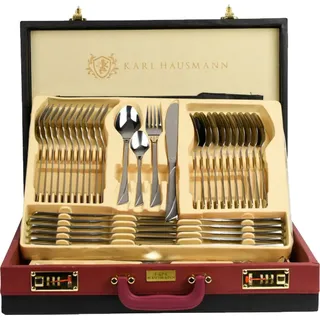 Karl Hausmann 72-teilig Besteckset Edelstahl Besteckkoffer 12 personen Besteck im Koffer - Silber