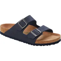 Birkenstock Arizona Vegan Birko-flor Velours desert dust indigo blue (2082) Schmal 42