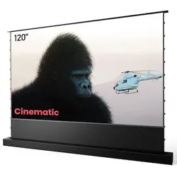 AWOL Vision Motorisierte Bodenleinwand mit ALR Beamer Leinwand, 120"