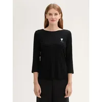 Tom Tailor Longsleeve in Schwarz - S