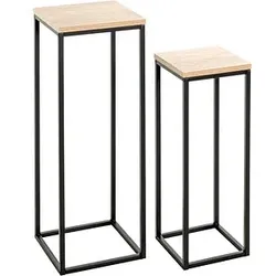 HAKU Möbel Pflanzenständer-Set Watford Holz eiche