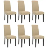 MCW Esszimmerstuhl MCW-N66-KL6 (Set, 6 St), Hohe Rückenlehne beige