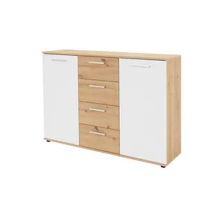 Die Möbelfundgrube Jelsi 210 x 85 x 35 cm artisan eiche (nachbildung)/weiß