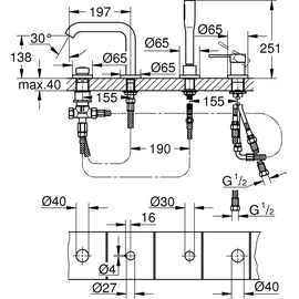 Grohe Essence Einhandwannenmischer Warm Sunset gebürstet