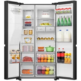 Hisense RS818N4TFE Side-by-Side (632 l, 1790 mm hoch, Schwarz)