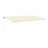 vidaXL Markise Automatisch Einziehbar 600 x 350 cm creme