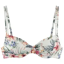 LASCANA Bügel-Bikini-Top Damen creme bedruckt Gr.36 Cup E