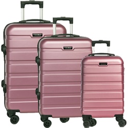 Fabrizio  Worldpack Phoenix Kofferset S/M/L   4 Rollen - Rosa