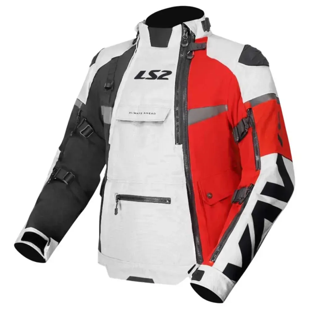 Ls2 Textil X-master Jacke - Black / Grey / Red - 5XL