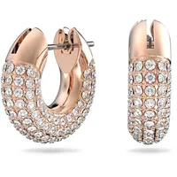 Swarovski Creolen Dextera 5636531 Pavé, Weiß, Roségold-Legierungsschicht