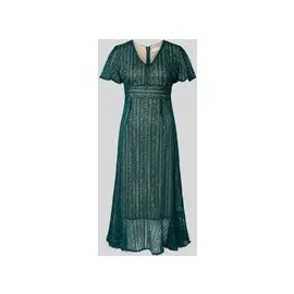 Apricot Midikleid Freizeitkleid uni Grün 42