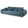 Livora Big-Sofa Polyester 3-Sitzer Blau