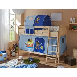 TiCAA Etagenbett Erni Country Kiefer Natur