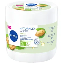 NIVEA NATURALLY GOOD Family Care Mehrzweckcreme für die ganze Familie (1 x 450 ml), 3-in-1 Creme angereichert mit 100% natürlichem Süßmandelöl, Gesichtscreme - Körper - Hände