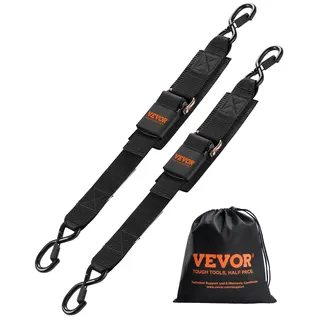Vevor 2er-Set Spanngurte mit Ratschen Zurrgurten für Boote, 5,08x60,96cm Schwarz