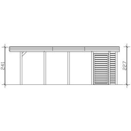 SKANHOLZ Friesland Set 2 3,14 x 7,08 m nussbaum inkl. Abstellraum