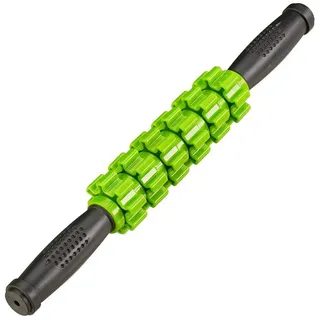 Relaxdays 8 x Massageroller mit Griff, Triggerpunkt Selbstmassage, Muskel Faszienroller Nacken, Rücken, Beine, schwarz-grün