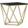 Beliani Beistelltisch Malibu Schwarz / Gold